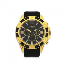 Chisel+Mens+Gold+Tone+100M+Water+Resistant