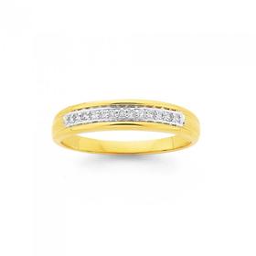 9ct-Gold-Diamond-Band on sale