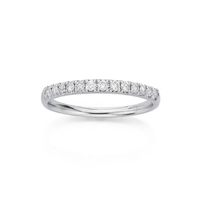 18ct+White+Gold+Diamond+Round+Brilliant+Cut+Anniversary+Band+Total+Diamond+Weight+%3D.25ct