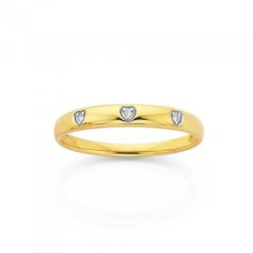 9ct-Diamond-Three-Heart-Band on sale