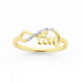 9ct-Diamond-Love-Infinity-Ring on sale