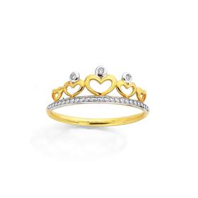 9ct%2C+Diamond+Heart+Crown+Dress+Ring