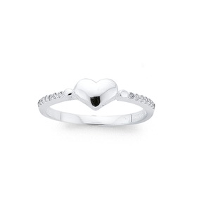 Silver-Fine-Cubic-Zirconia-Ring-With-Heart-Size-K on sale