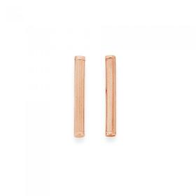 9ct-Rose-Gold-Bar-Stud-Earrings on sale