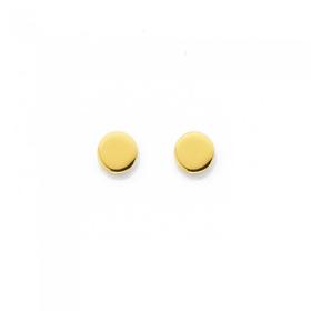 9ct-Gold-45mm-Mini-Disc-Stud-Earrings on sale