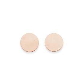 9ct-Rose-Gold-Disc-Stud-Earrings on sale