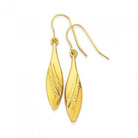 9ct-Pointed-Hook-Drop-Earrings on sale