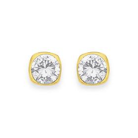 9ct-Gold-Cubic-Zirconia-Studs on sale