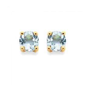 9ct-Aquamarine-Stud-Earrings on sale