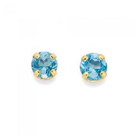 9ct-Blue-Topaz-Stud-Earrings on sale