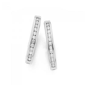 9ct-White-Gold-Diamond-Huggie-Earrings on sale