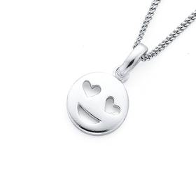 Silver-In-Love-Emoji-Pendant on sale