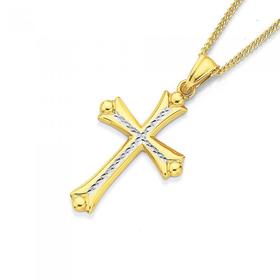 9ct-Two-Tone-Celtic-Cross-Pendant on sale