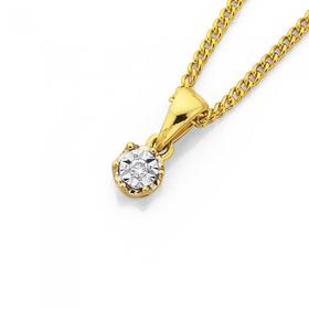 9ct-Round-Diamond-Pendant on sale