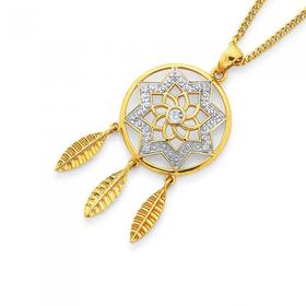 9ct-Gold-Diamond-Dream-Catcher-Pendant on sale