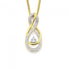 9ct-Diamond-Infinity-Pendant on sale