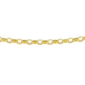 9ct+Gold%2C+60cm+Oval+Belcher+Chain