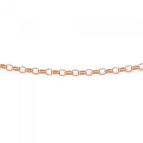 9ct-Rose-Gold-45cm-Oval-Belcher-Chain on sale