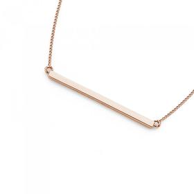 9ct-Rose-Gold-45cm-Bar-Necklet on sale