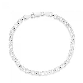 Sterling+Silver+19cm+Belcher+Bracelet