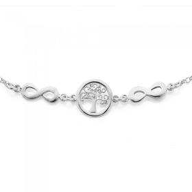 Sterling-Silver-Infinity-Tree-Of-Life-Bracelet on sale