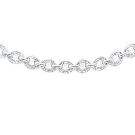 Silver-Double-Oval-Circles-Link-Bracelet on sale