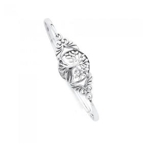 Silver-Filigree-Tree-Of-Life-Hook-Bangle on sale