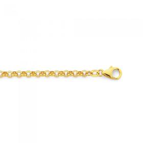 9ct-Gold-19cm-Solid-Round-Belcher-Bracelet on sale