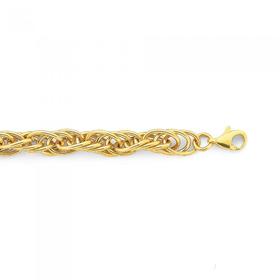 9ct-Gold-195cm-Triple-Oval-Belcher-Bracelet on sale