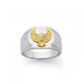 Sterling-Silver-9ct-Eagle-Ring on sale