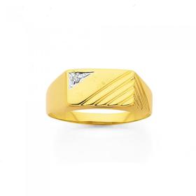 9ct-Gold-Two-Tone-Diamond-Set-Mens-Rings on sale