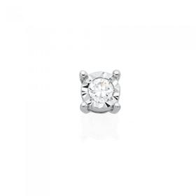 9ct-Gold-Diamond-Single-Stud-Gents-Earring on sale