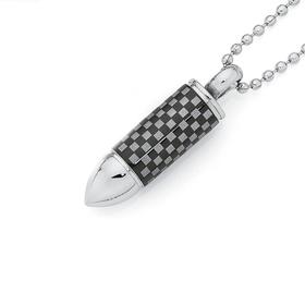 Steel-Checkerboard-Bullet-Pendant on sale