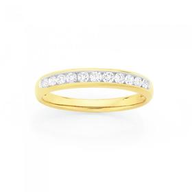 18ct-Gold-Diamond-Channel-Set-Band on sale