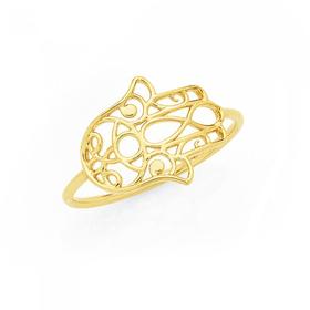 9ct-Gold-Hamsa-Hand-Ring on sale