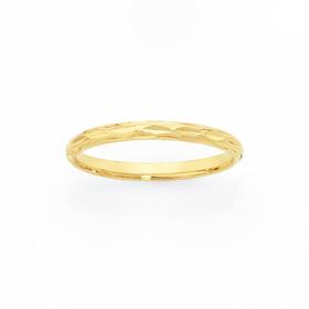 9ct-Gold-Dashed-Cut-Stacker-Ring on sale