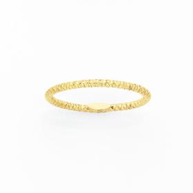 9ct-Gold-Prism-Cut-Stacker-Ring on sale