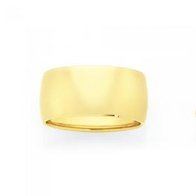9ct+Gold+10mm+Wide+Ring