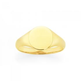 9ct-Gold-Round-Signet-Ring on sale