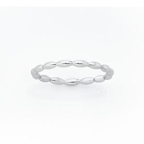 Silver+Oval+Beaded+Friendship+Ring