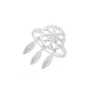 Silver-Dream-catcher-Dress-Ring on sale