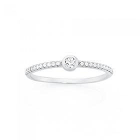 Silver-Very-Fine-CZ-Bezel-Friendship-Ring on sale