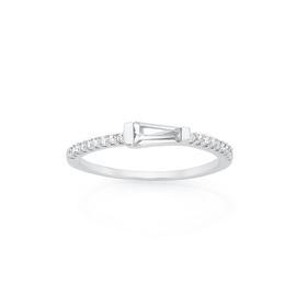 Silver-Tapered-Baguette-CZ-Friendship-Ring on sale