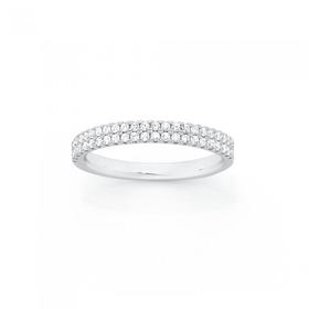 Silver-CZ-Double-Row-Friendship-Ring on sale