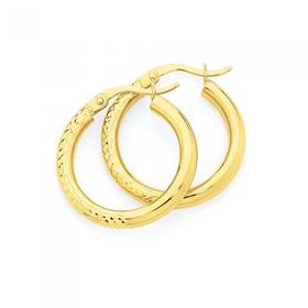 9ct-Gold-Hoop-Earrings on sale