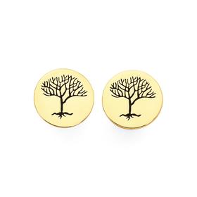 9ct-Gold-Tree-of-Life-Stud-Earrings on sale