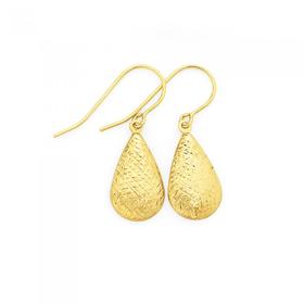 9ct+Gold+Pear+Drop+Earrings