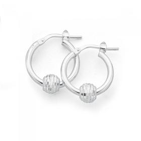 Silver-Hoop-With-Sparkly-Ball on sale