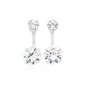 Silver-Small-Large-CZ-Ear-Swings on sale