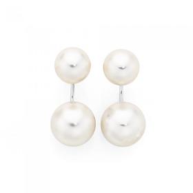 Silver-Synthetic-Pearl-Ear-swings on sale